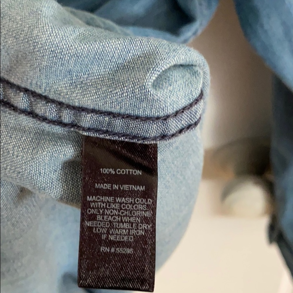 Express Denim Button Down Shirt - image 3